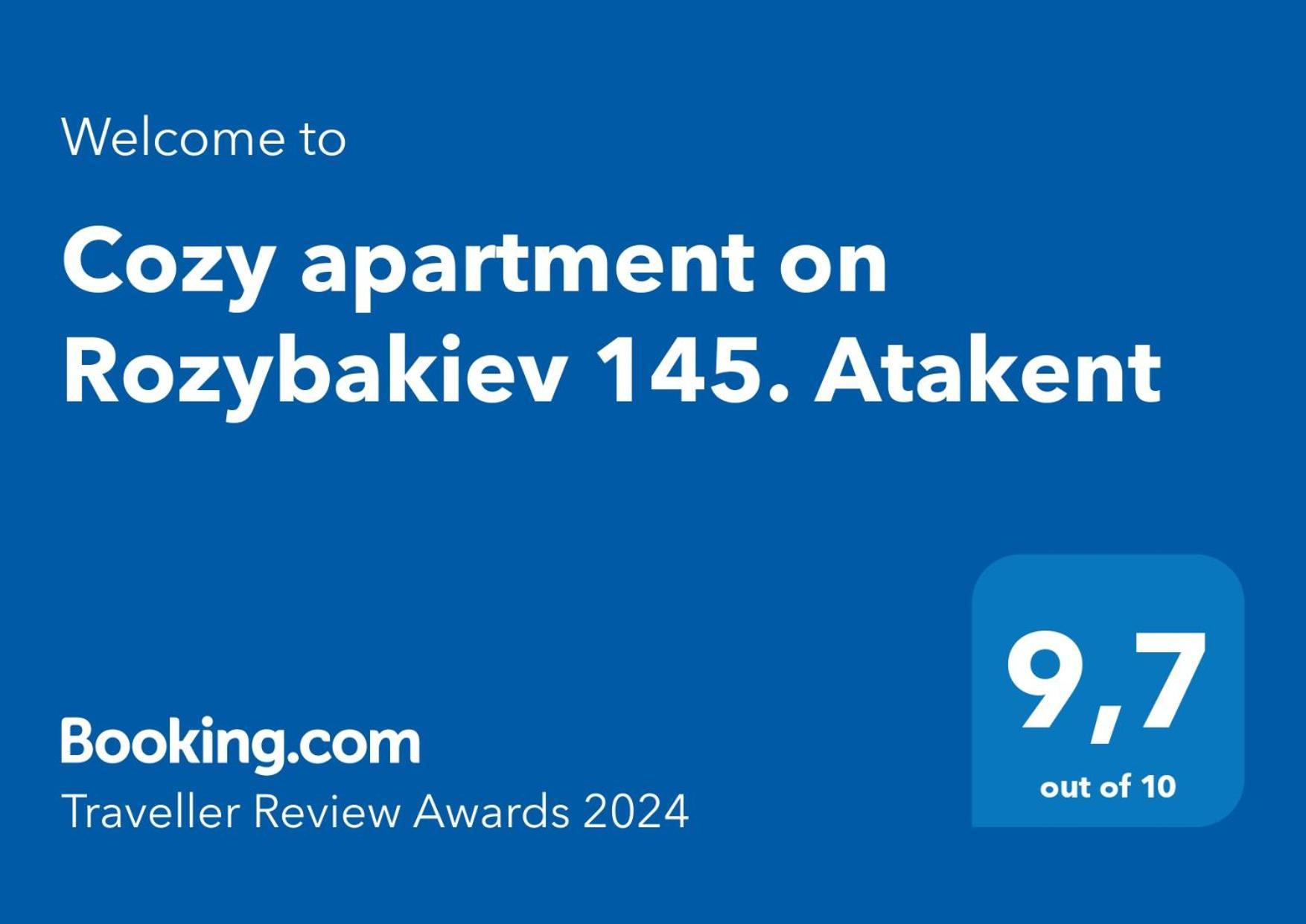 Cozy apartment on Rozybakiev 145. Atakent Almati Kültér fotó